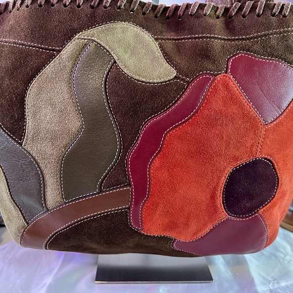 Coach Vintage Poppy For Peace Suede Tote Limited Edition - Picture 3 of 15